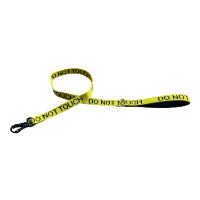 DO NOT TOUCH Yellow Carabiner Clip Lead 1M 25mm wide M/L