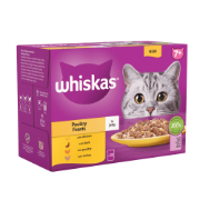 Whiskas Cat Pouch 7+ Poultry In Jelly 4x12x85g 449075/DD29G