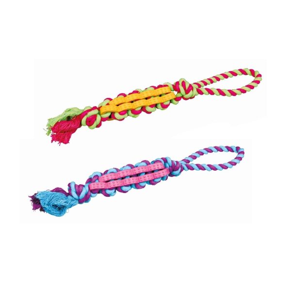 Denta Fun Twisted Stick On A Rope Natural Rubber 4cm/37cm