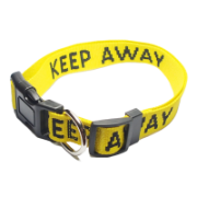 KEEP AWAY Yellow Collar Adjustable 41-65cm M/L
