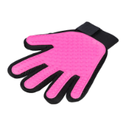 Fur care glove mesh/TPR 16x24cm pink/black (003)