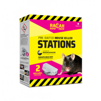 Racan Rapid Pre Baited Mouse Killer Station x 2