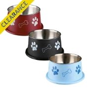 Trixie Long-Ear Bowl Stainless Steel Plastic Coated 0.9L 15cm