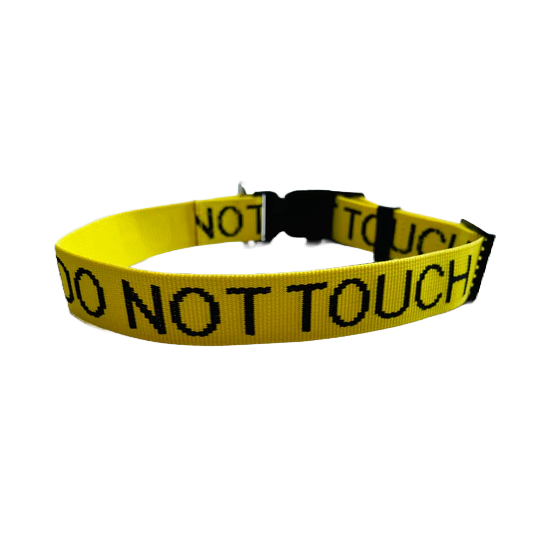 DO NOT TOUCH Yellow Collar Adjustable 41-65cm M/L