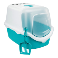 Vico Easy Clean Cat Litter Tray 43 x 40 x 56cm Turquoise/White