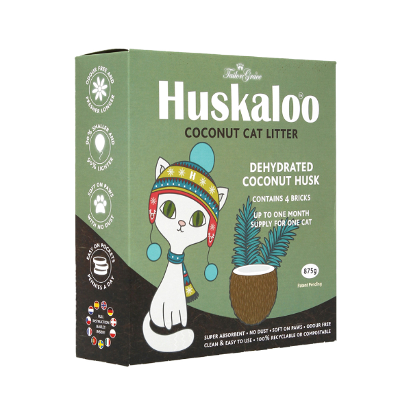 Huskaloo Coconut Cat Litter - 4 Brick 875g