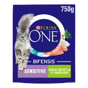 Purina One Cat Sensitive Turkey/Rice 4x750g 12506173