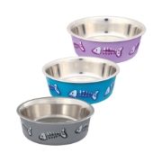 Stainless Steel Bowl For Cats Plastic Coated 0.25 L 12cm