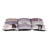 Patchwork blanket Cat 45x55cm grey