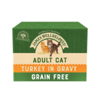 James Wellbeloved Grain Free Adult Turkey Wet Cat Food In Gravy Pouches