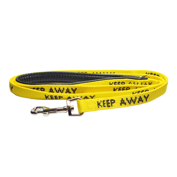 KEEP AWAY Yellow Lead 1.5M 15mm wide S/M