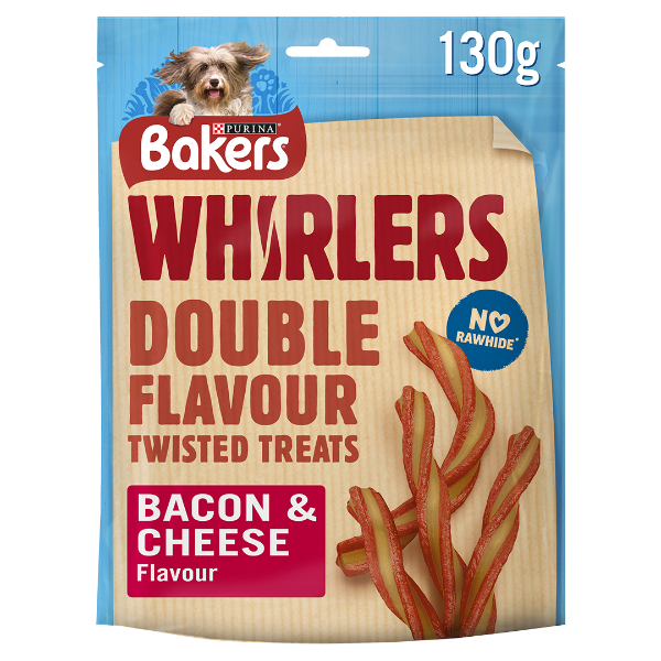 Bakers Whirlers Bacon & Cheese  6x130gm  12400027  baw01 1st