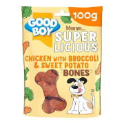GOOD BOY Super Licious Chk/ Broc/ S-Pot   Bones   10X100g