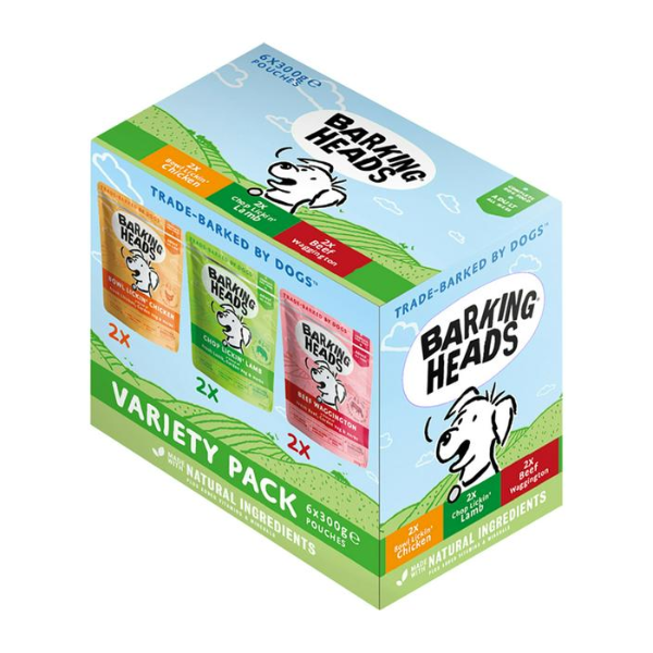 Barking Heads Pouch Variety Pack 6 x 300g