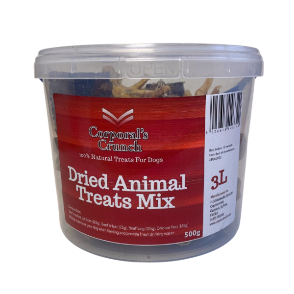 Corporals Crunch Dried Animal Treats Mix (500g) 3ltr Tub