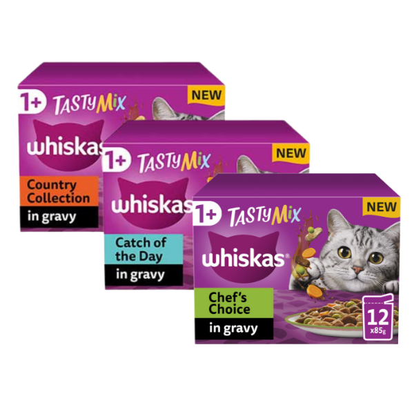Whiskas Cat Pouch 1+ Tasty Mix  4x12x85g
