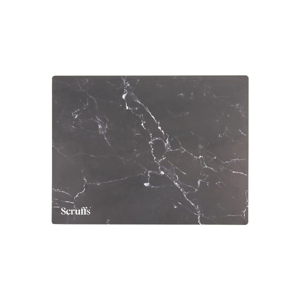 Scruffs 40 x 30cm Pet Placemat Black Marble Print  x 6