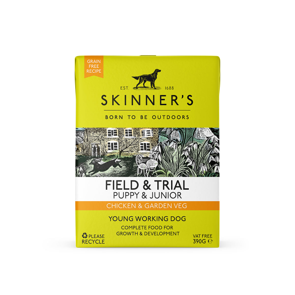 Skinners Field & Trial Puppy Junior Chicken Garden Veg 6 x 390g