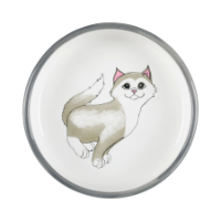 Cat Bowl For Short-Nosed Breeds Ceramic 0.3l 15cm Grey