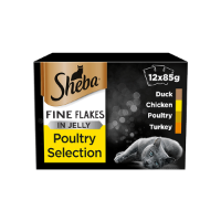 Sheba Pouch Fine Flakes Poultry Selection 4x12x85g 210320